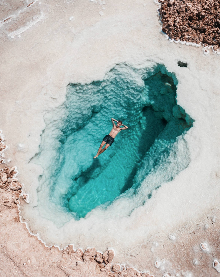 Mountain lake and pine trees